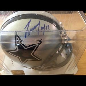 Autograph Dallas Cowboys Riddell Mini Helmet